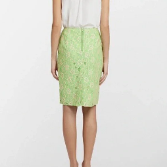 Lilly Pulitzer Hyacinth Two-Tone Lace Pencil Skirt - Picture 2 of 7